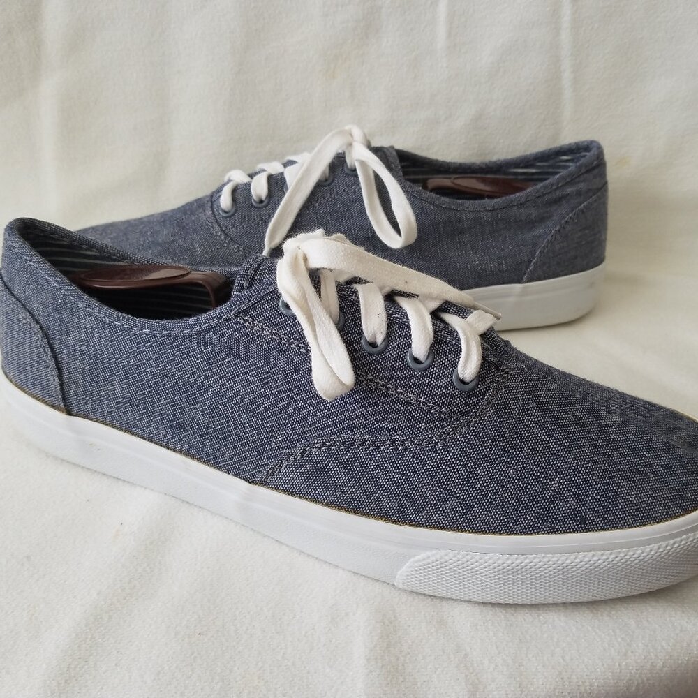 Old Navy Men's Size 11 Chambray Blue Sneakers Lace Up Shoes